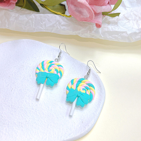 Alloy Polymer Clay Dangle Earrings FS-WG86A62-03-1