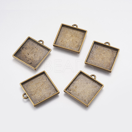 Alloy Pendant Cabochon Settings LS-PALLOY-A19951-AB-FF-1