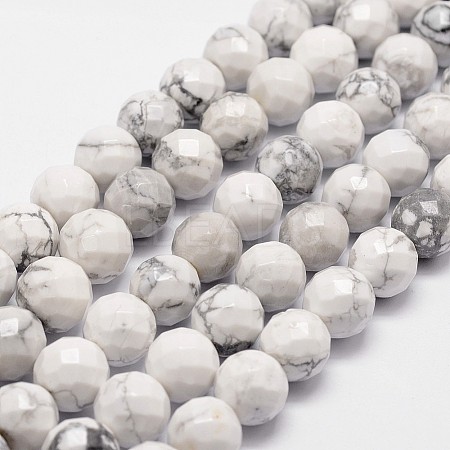 Natural Howlite Beads Strands G-G736-25-8mm-1