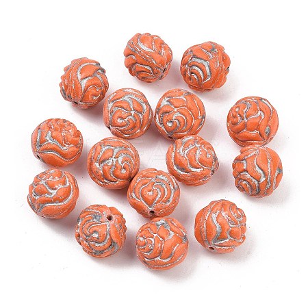 Czech Pressed Glass Beads GLAA-I061-13-1