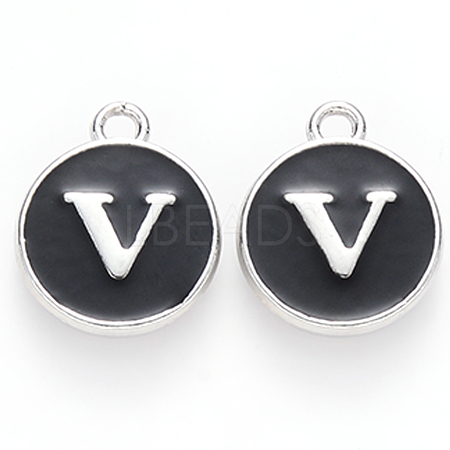 Platinum Plated Alloy Charms X-ENAM-S118-02V-P-1