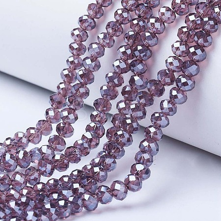 Electroplate Glass Beads Strands EGLA-A034-T1mm-A05-1