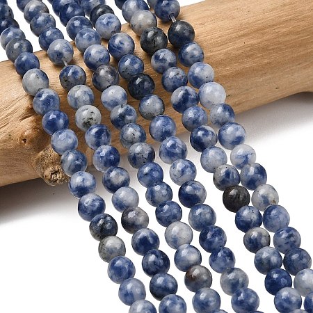 Natural Blue Spot Jasper Beads X-GSR4mmC036-1