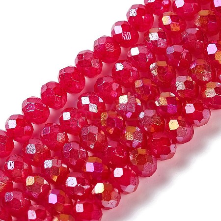 Baking Electroplate Glass Beads Strands X1-DGLA-A039-J10mm-B21-1