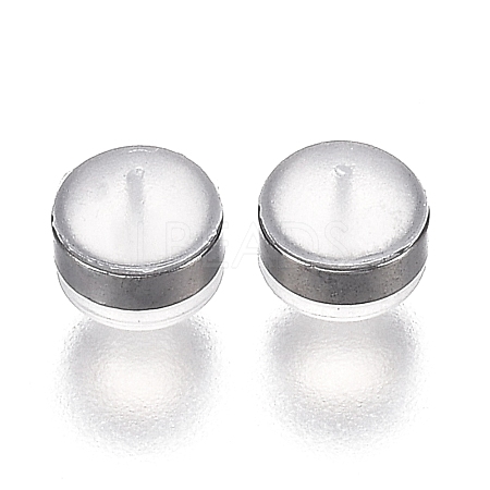 Brass Rings Silicone Ear Nuts SIL-N003-04B-1