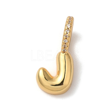 Brass Micro Pave Cubic Zirconia Pendants KK-K345-13J-G-1