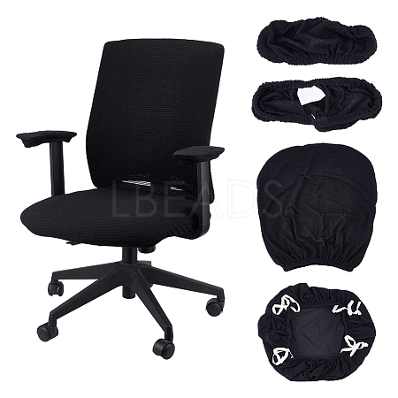 Polyester Chair Pad & Back & Handrail Cover Sets AJEW-WH0077-049A-1