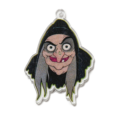 Halloween Theme Printed Acrylic Pendants OACR-P026-B02-1