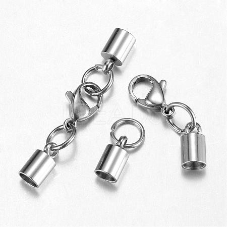 Tarnish Resistant 304 Stainless Steel Lobster Claw Clasps STAS-G075-07C-1