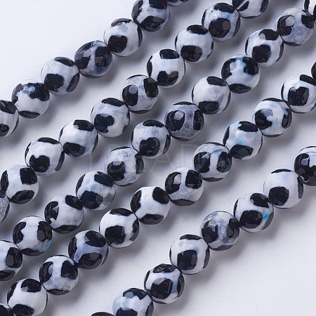 Tibetan Style dZi Beads G-G752-06-6mm-1