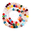 Imitate Austrian Crystal Bicone Frosted Glass Beads Strands LS-GLAA-F029-TM3mm-A29-2