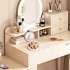 Round PU Leather & Plastic Jewelry Set Storage Box CON-TAC0014-06A-8