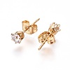 304 Stainless Steel Stud Earrings EJEW-I229-03G-B-2