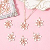 Barrel Plating Alloy Enamel Pendants ENAM-YW0002-57-4