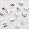 Rhodium Plated 925 Sterling Silver Ear Nuts STER-BC0001-44P-A-3