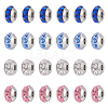 24Pcs 4 Colors 304 Stainless Steel Polymer Clay Rhinestone Beads STAS-UN0063-79-1