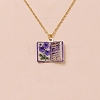 Brass Enamel Book Pendant Necklaces for Women KK-CBAF5B9-01G-02-1