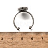 304 Stainless Steel Open Cuff Ring Components STAS-M057-01E-P-3