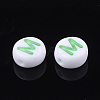 Initial Acrylic Beads X-OACR-E001-20M-2