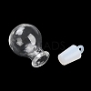 Clear Glass Wishing Bottle Pendants GLAA-A010-01B-3