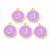 Golden Plated Alloy Enamel Charms X-ENAM-S118-10J-2