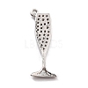 Brass Micro Pave Clear Cubic Zirconia Pendants KK-M222-08P-2