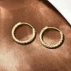 Brass Textured Hoop Earrings LS-EJEW-F378-03B-G-4