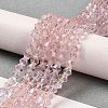 Transparent Electroplate Glass Beads Strands EGLA-A039-T3mm-L26-4
