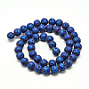 Electroplate Natural Lava Rock Beads Strands G-T058-03B-2