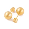 Round Ball Drawbench Brass Ear False Plugs for Women LS-EJEW-G391-24D-G-3