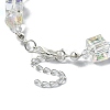 Cube & Round Glass Beaded Bracelets BJEW-TA00443-4