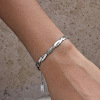 304 Stainless Steel 2-Strand Twisted Flat Snake Chain Bracelets MC1160-2