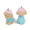 Flocky Resin Pendants FIND-A052-06I-2