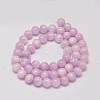 Round Grade A Natural Kunzite Beads Strands G-F289-36-8mm-2