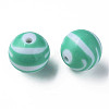 Opaque Striped Acrylic Beads MACR-S373-27C-11-1