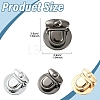 10Pcs Alloy Bag Tuck Lock Clasps FIND-YW0010-92B-3