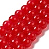 Baking Paint Imitation Jade Glass Round Bead Strands DGLA-Q021-8mm-05-2