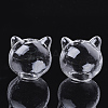 Handmade Kitten Blown Glass Globe Beads X-GLAA-Q077-01-1