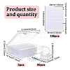 3 Bags Rectangle Plastic Organizer Storage Boxes with 30Pcs Mini Square Nail Art Small Items Cases and 168Pcs Label Printer Paper CON-DR0001-08-2