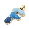 Alloy Enamel Pendants ENAM-S023-01G-F-3