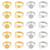 20Pcs 2 Styles Adjustable 304 Stainless Steel Finger Rings Components STAS-UN0057-19A-1