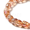 Electroplate Transparent Glass Beads Strand GLAA-G088-05-4