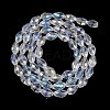 Transparent Electroplate Glass Beads Strands EGLA-N013-T8mm-B-M-3