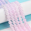 Spray Painted Crackle Glass Beads Strands DGLA-C002-6mm-03-2