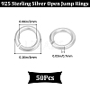 50Pcs 925 Sterling Silver Open Jump Rings STER-BBC0006-18A-2