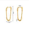 Brass Huggie Hoop Earrings KK-CJ0001-53-2