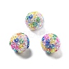 Acrylic Rhinestone Ball Beads OACR-A035-01J-1