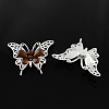 UV Plating Acrylic Links with Rubberized Style Butterfly PACR-R167-02S-1