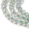 Electroplate Transparent Glass Beads Strands GLAA-H021-01A-FR07-4
