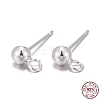 925 Sterling Silver Stud Earring Findings STER-S002-49-6